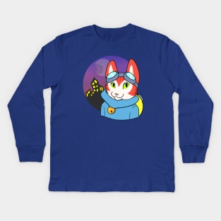 Blinx the Time Sweeper Kids Long Sleeve T-Shirt